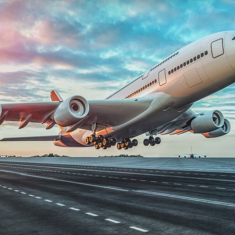 Plane Taking Off From Airport